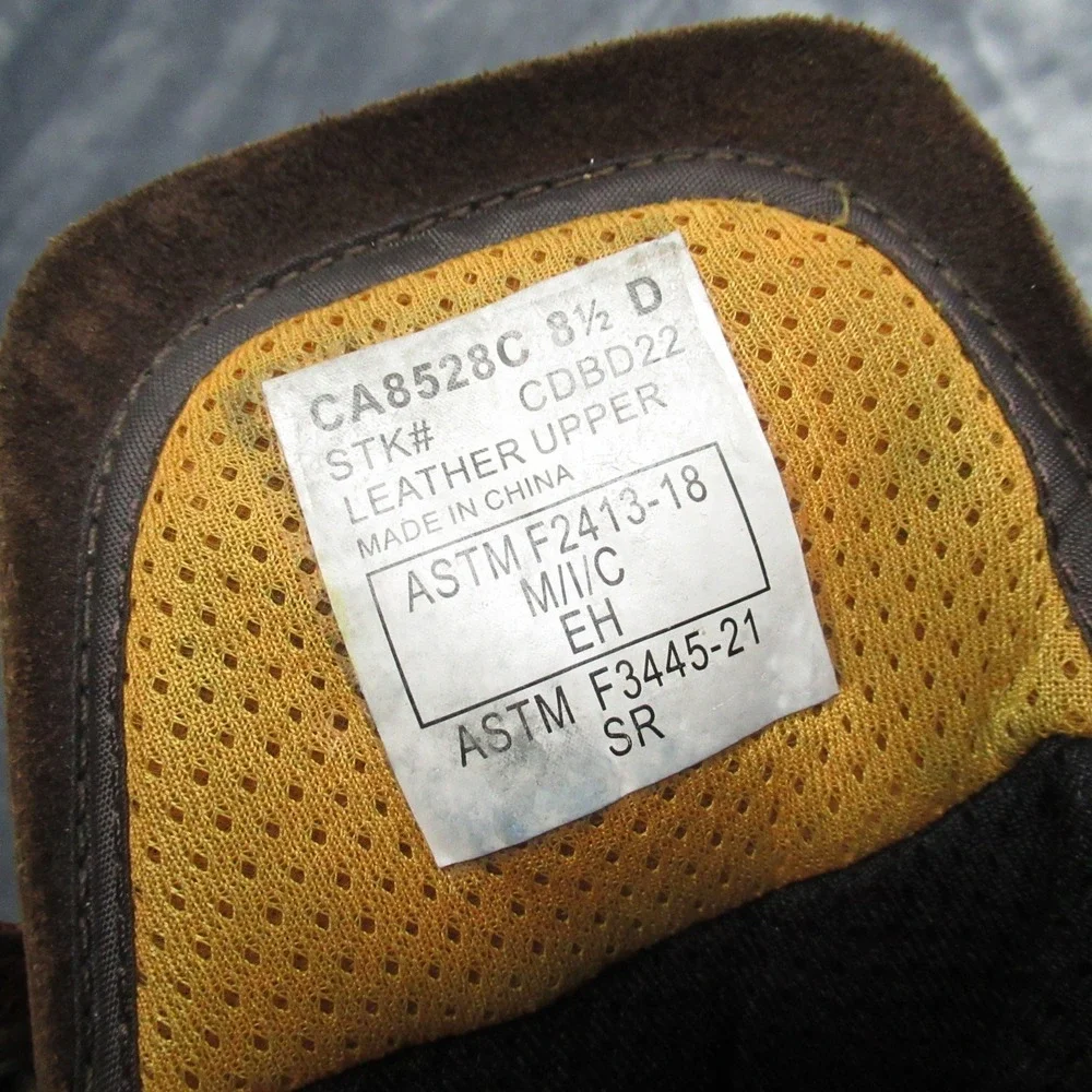 Carolina Mens Work Boots 8.5D Waterproof Composite Toe Brown Leather Lace Logger
